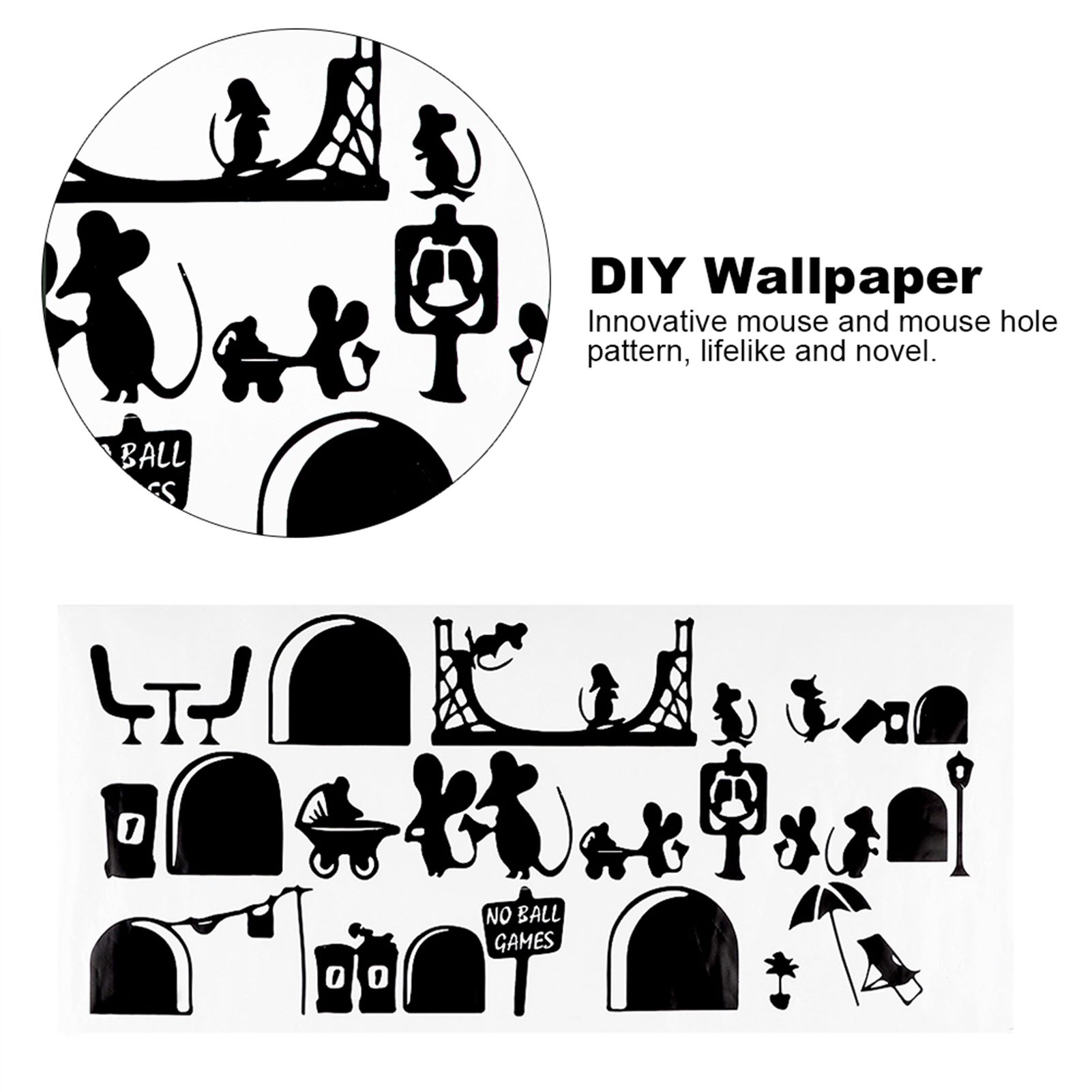 Mouse Hole Pattern Wall Stickers DIY Stairs Stickers Wall Decal for Home Decor view 10