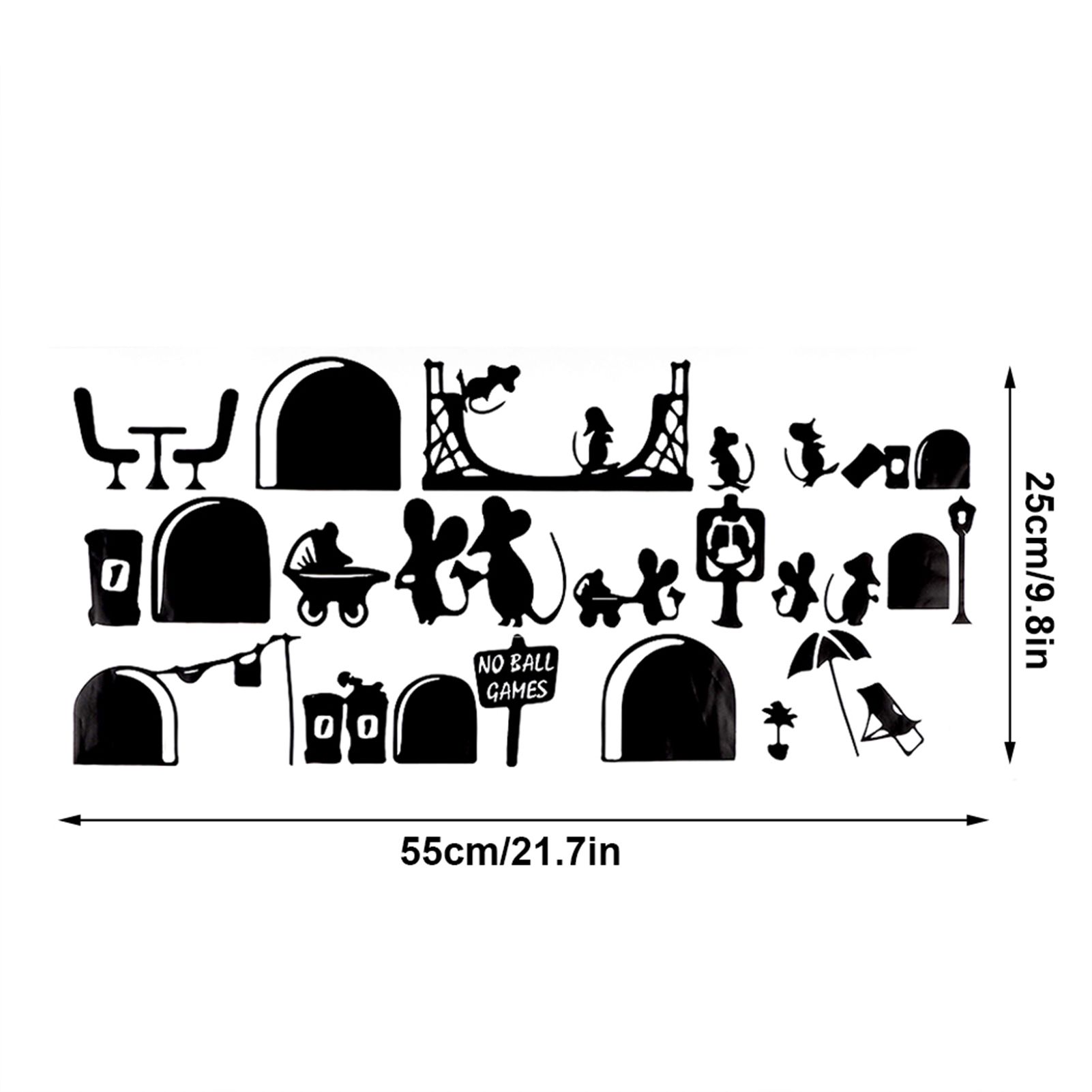 Mouse Hole Pattern Wall Stickers DIY Stairs Stickers Wall Decal for Home Decor view 11