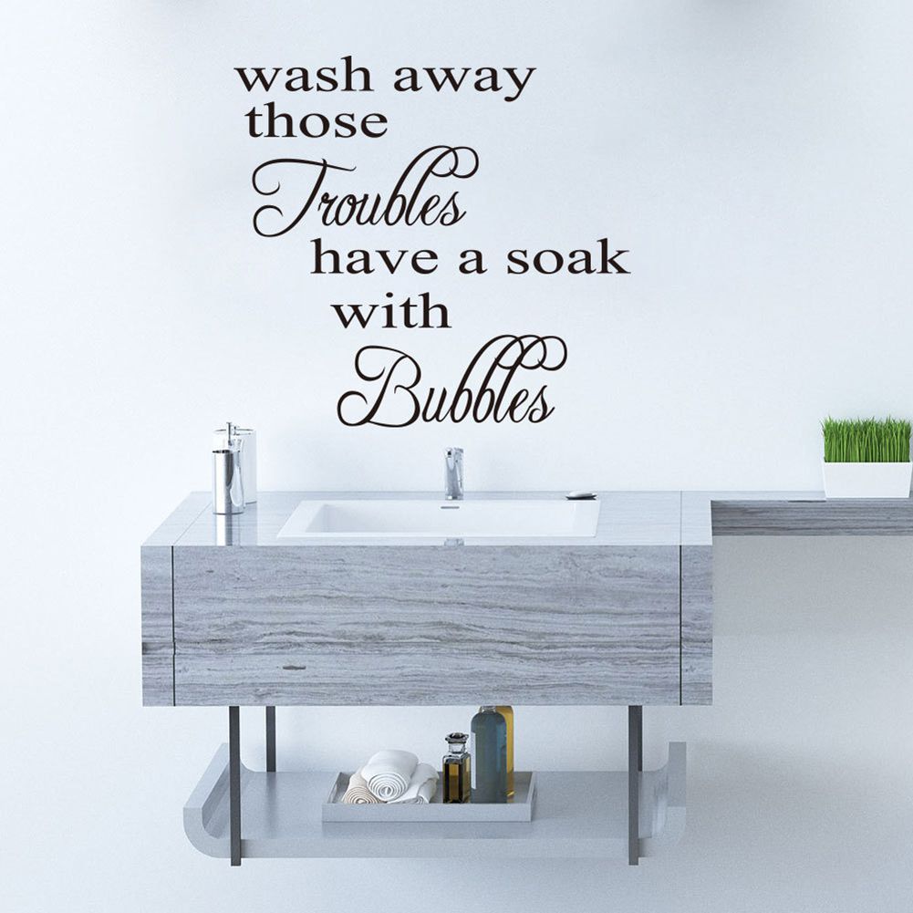 2pcs English Words Wall Stickers DIY Wallpaper Living Room Bedroom House Decor view 3