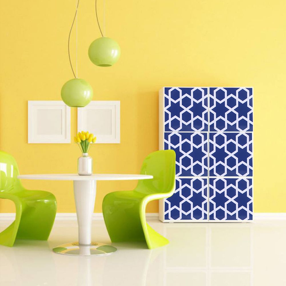 10x10cm Kitchen Bathroom Waterproof Non-Slip Floor Wall Tile Sticker for Home view 3