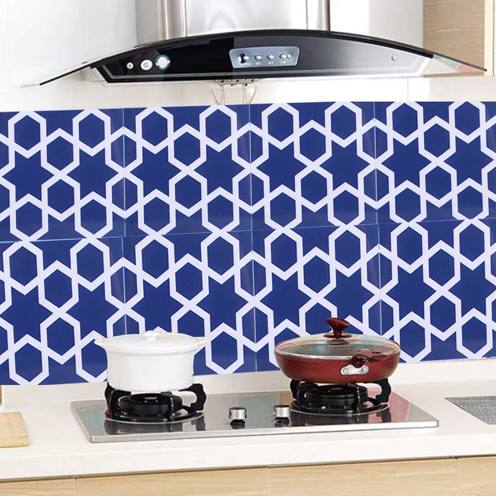10x10cm Kitchen Bathroom Waterproof Non-Slip Floor Wall Tile Sticker for Home view 5