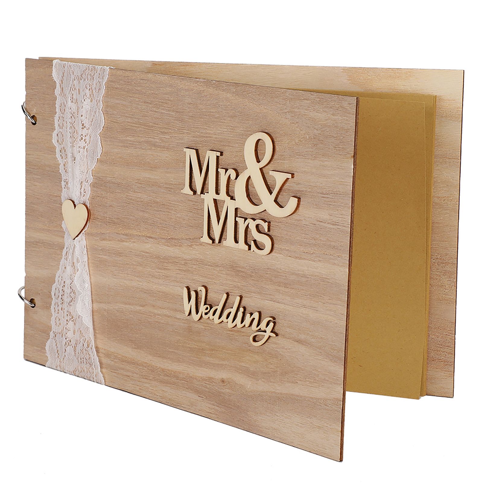 Innovative Wooden Wedding Guest Book Album Craft for Wedding Engagement view 3