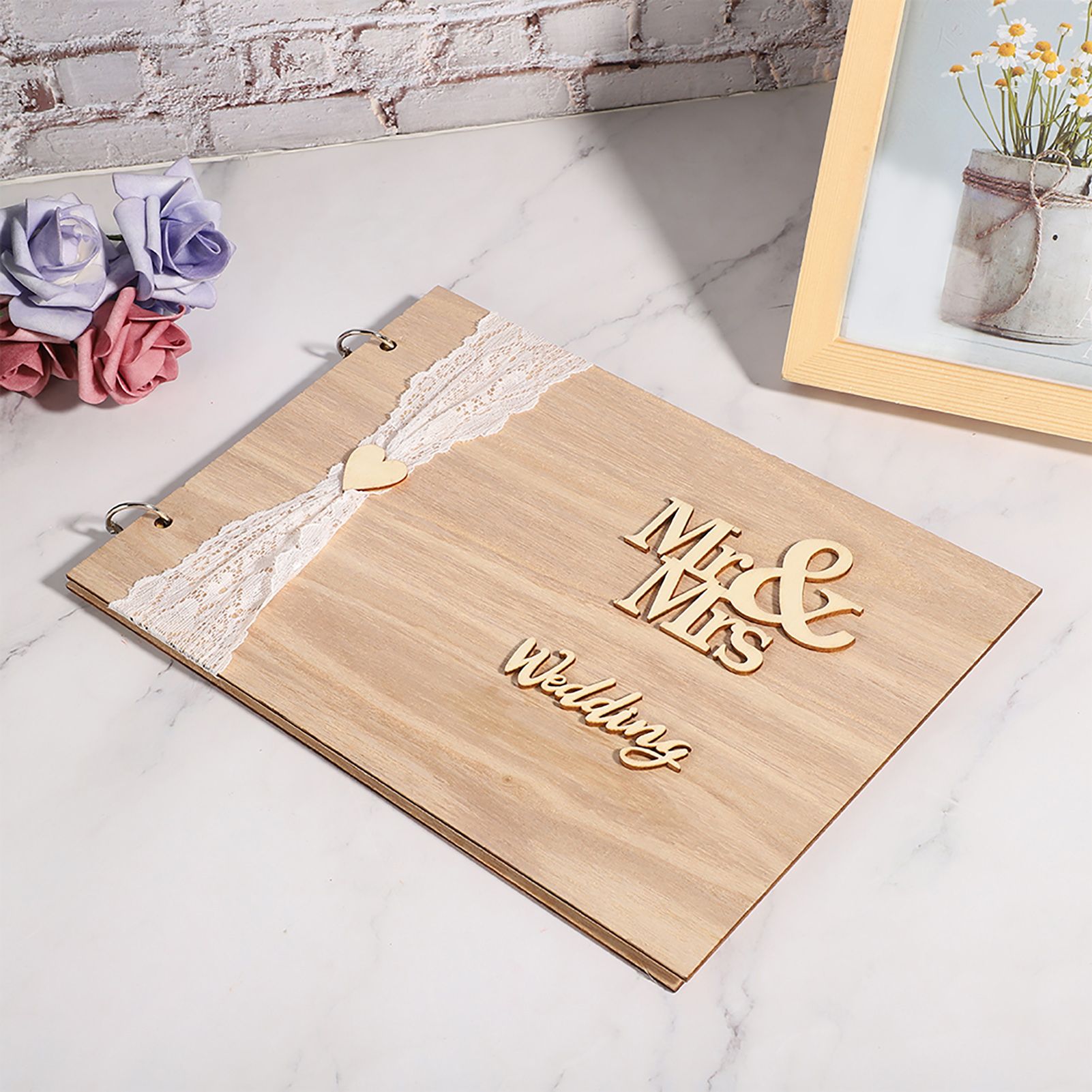 Innovative Wooden Wedding Guest Book Album Craft for Wedding Engagement view 4