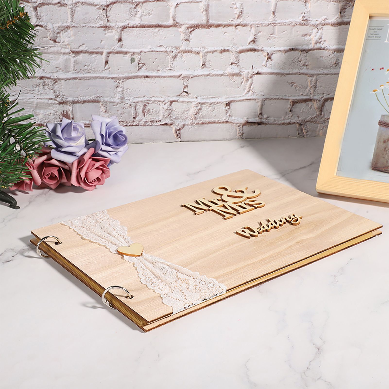 Innovative Wooden Wedding Guest Book Album Craft for Wedding Engagement view 5