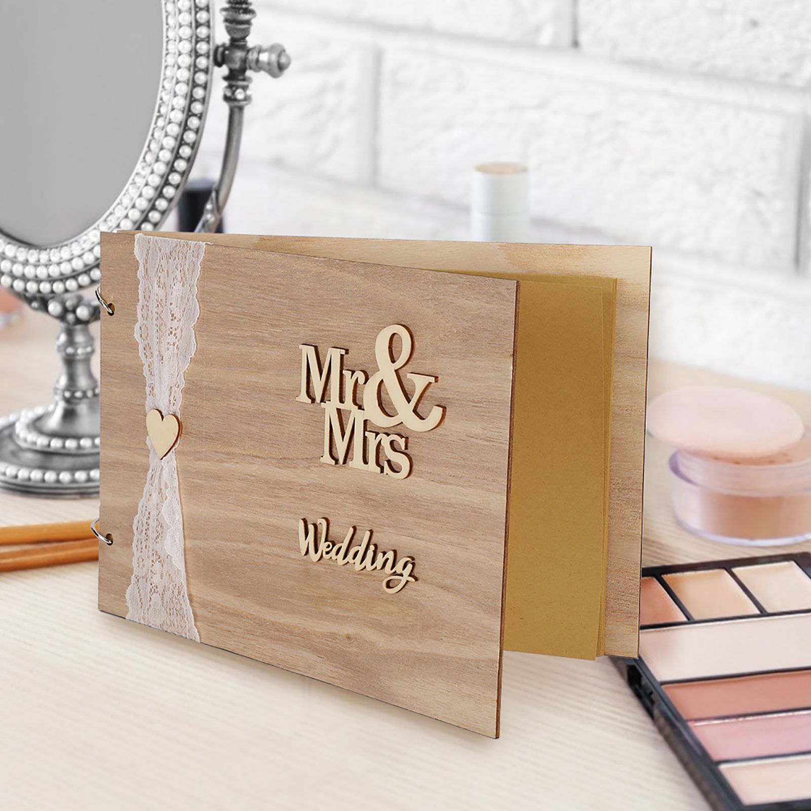 Innovative Wooden Wedding Guest Book Album Craft for Wedding Engagement view 6
