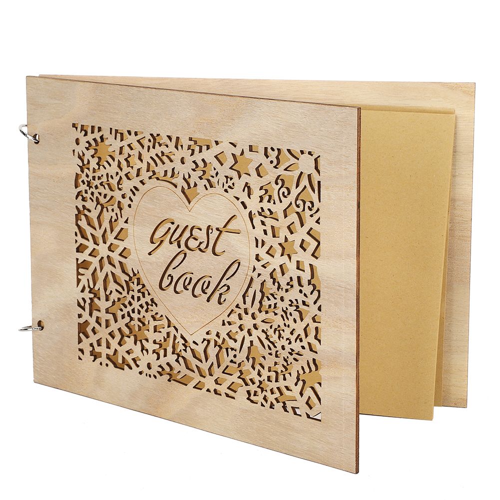 Innovative Wooden Wedding Guest Book Album Craft for Wedding Engagement — image 1