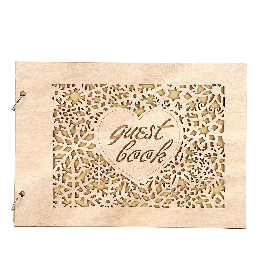Innovative Wooden Wedding Guest Book Album Craft for Wedding Engagement view 2