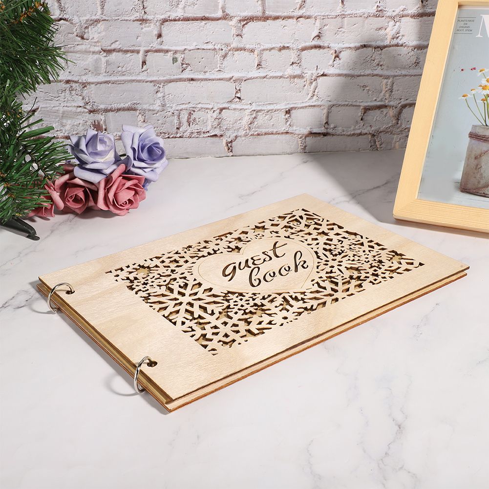 Innovative Wooden Wedding Guest Book Album Craft for Wedding Engagement view 3