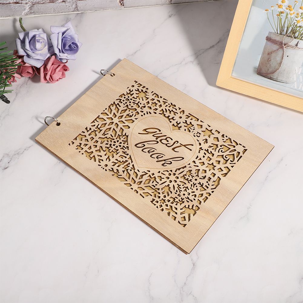 Innovative Wooden Wedding Guest Book Album Craft for Wedding Engagement view 4