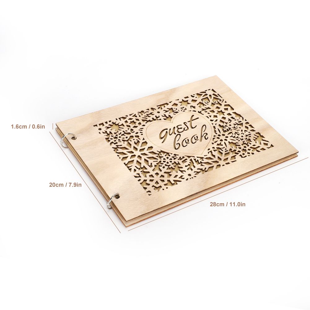 Innovative Wooden Wedding Guest Book Album Craft for Wedding Engagement view 7