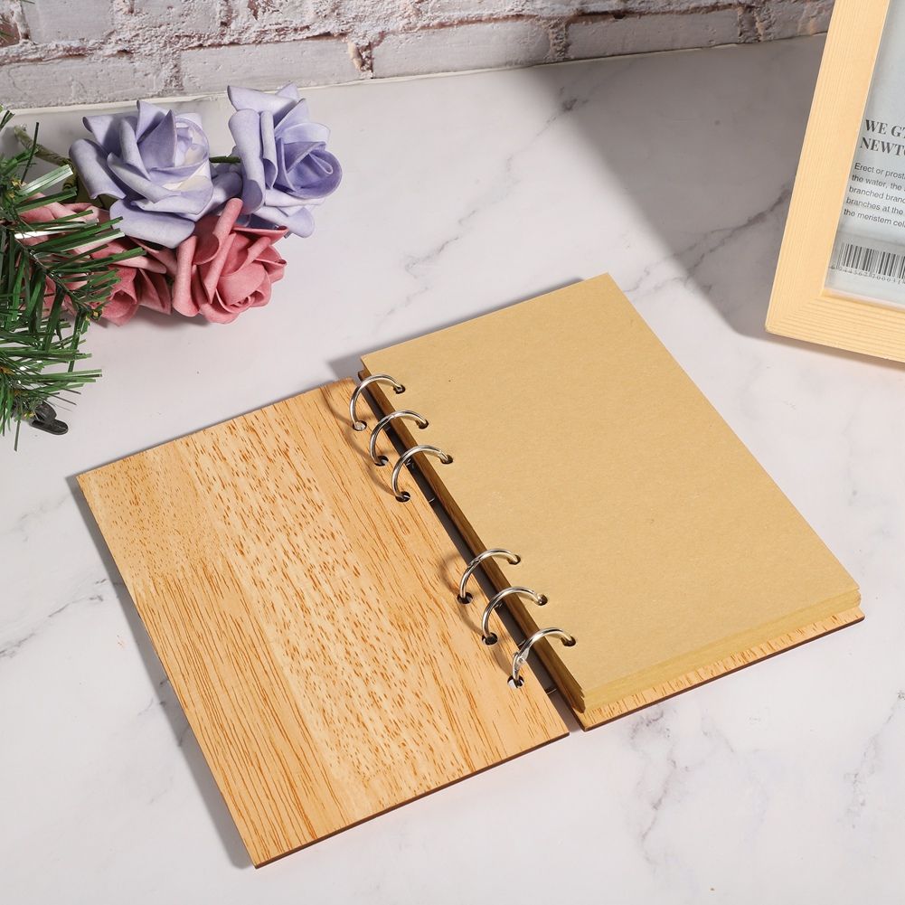 Wooden Guest Book Memorable Signature Message Notebooks Gift For Wedding