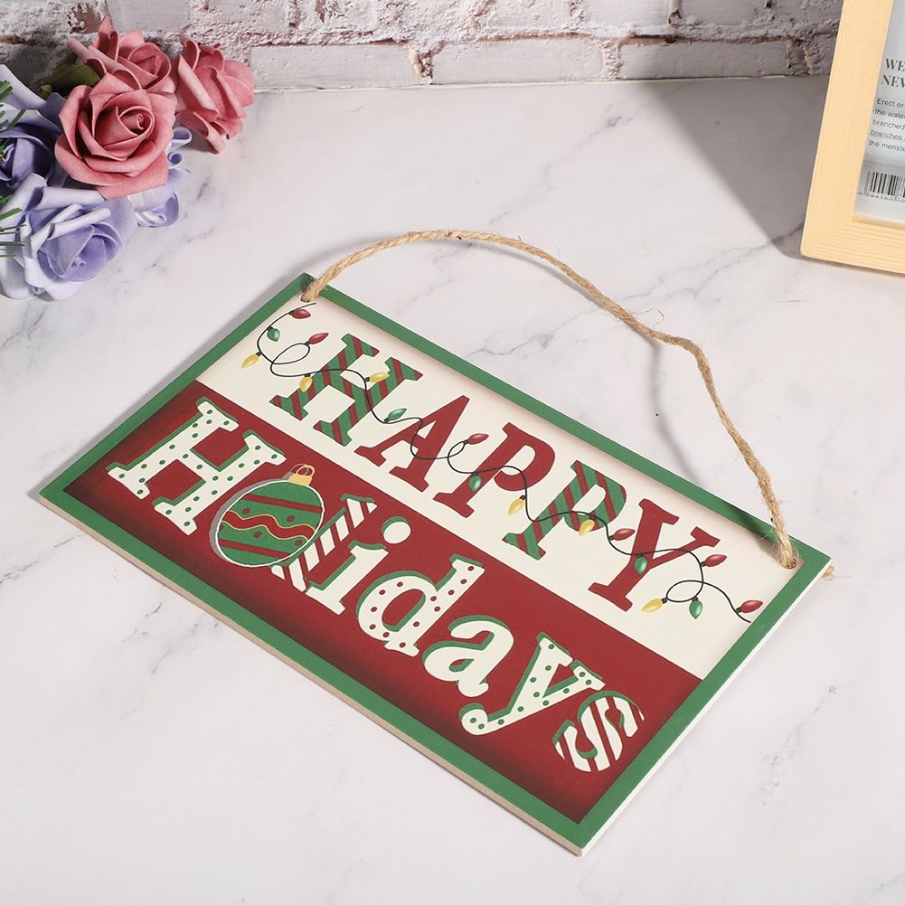 Wood Hanging Sign Board Letter Hanging Plaque Wall Art Decor Supplies with Rope view 5