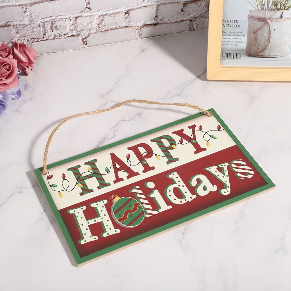 Wood Hanging Sign Board Letter Hanging Plaque Wall Art Decor Supplies with Rope view 6