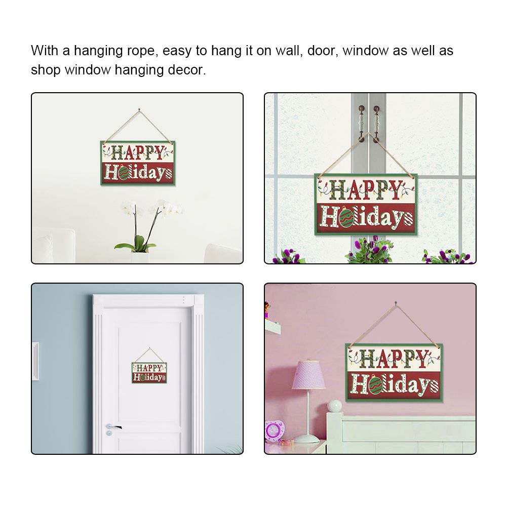 Wood Hanging Sign Board Letter Hanging Plaque Wall Art Decor Supplies with Rope view 7