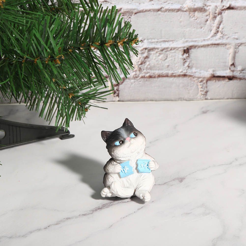 Mini Simulation Cat Animal Model Micro Figurine Toys Gift for Cake Car Decor view 4