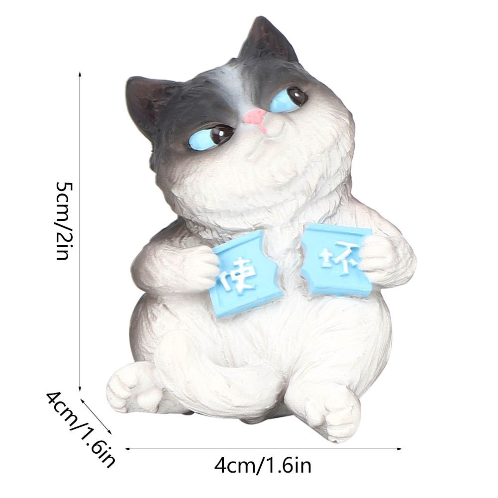 Mini Simulation Cat Animal Model Micro Figurine Toys Gift for Cake Car Decor view 8