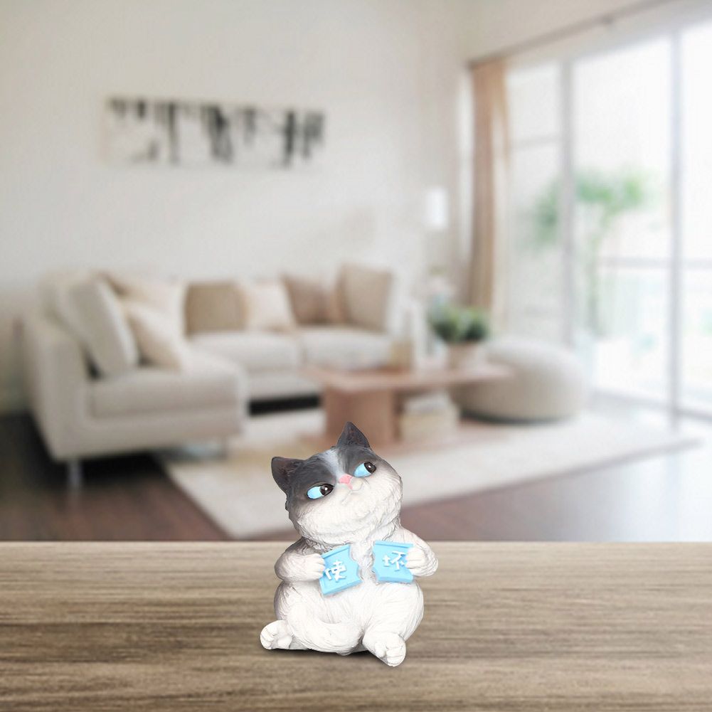 Mini Simulation Cat Animal Model Micro Figurine Toys Gift for Cake Car Decor view 10