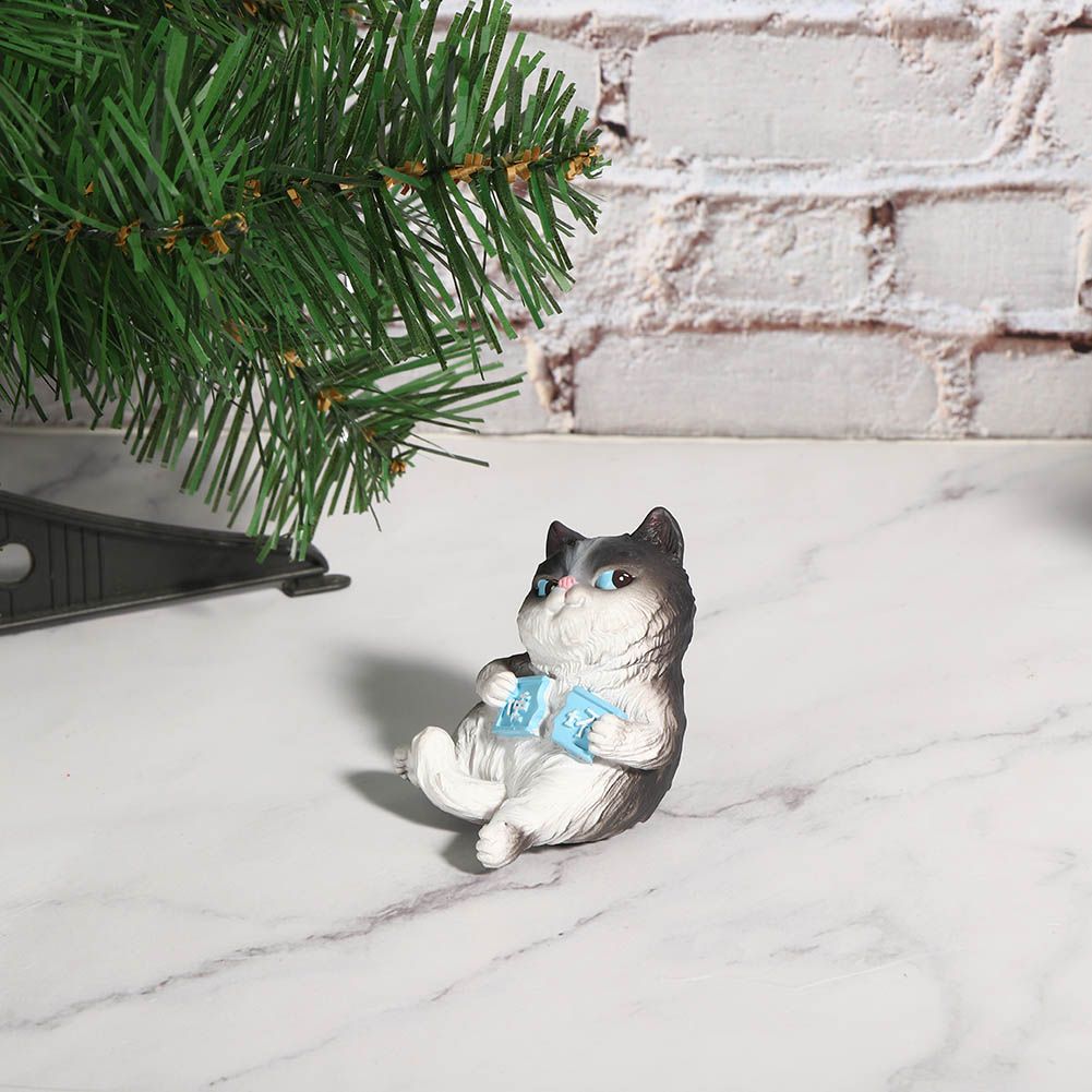 Mini Simulation Cat Animal Model Micro Figurine Toys Gift for Cake Car Decor view 11