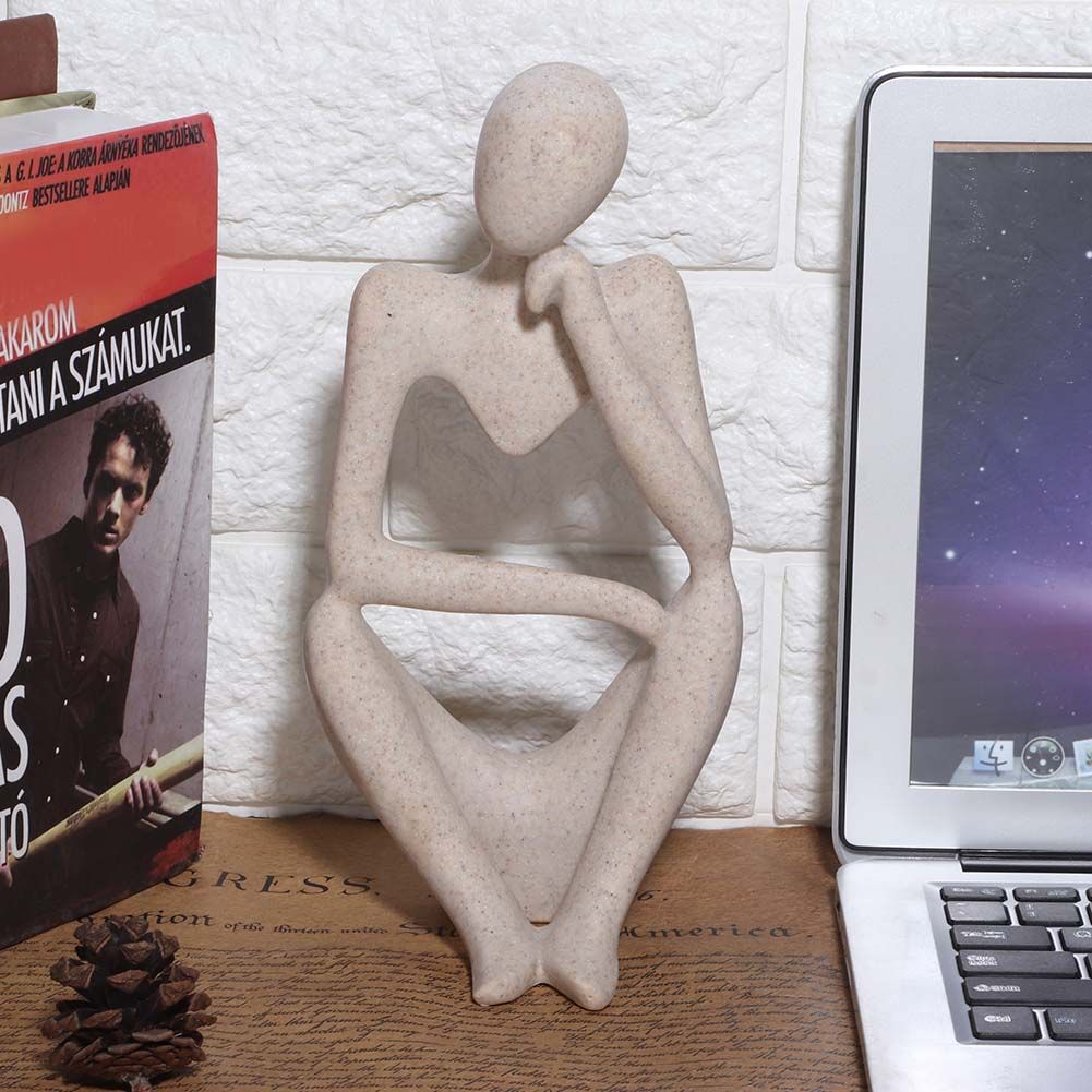 Thinking Figure Model Ornament Exquisite Hand Made Resin Figurines Craft Gift view 3