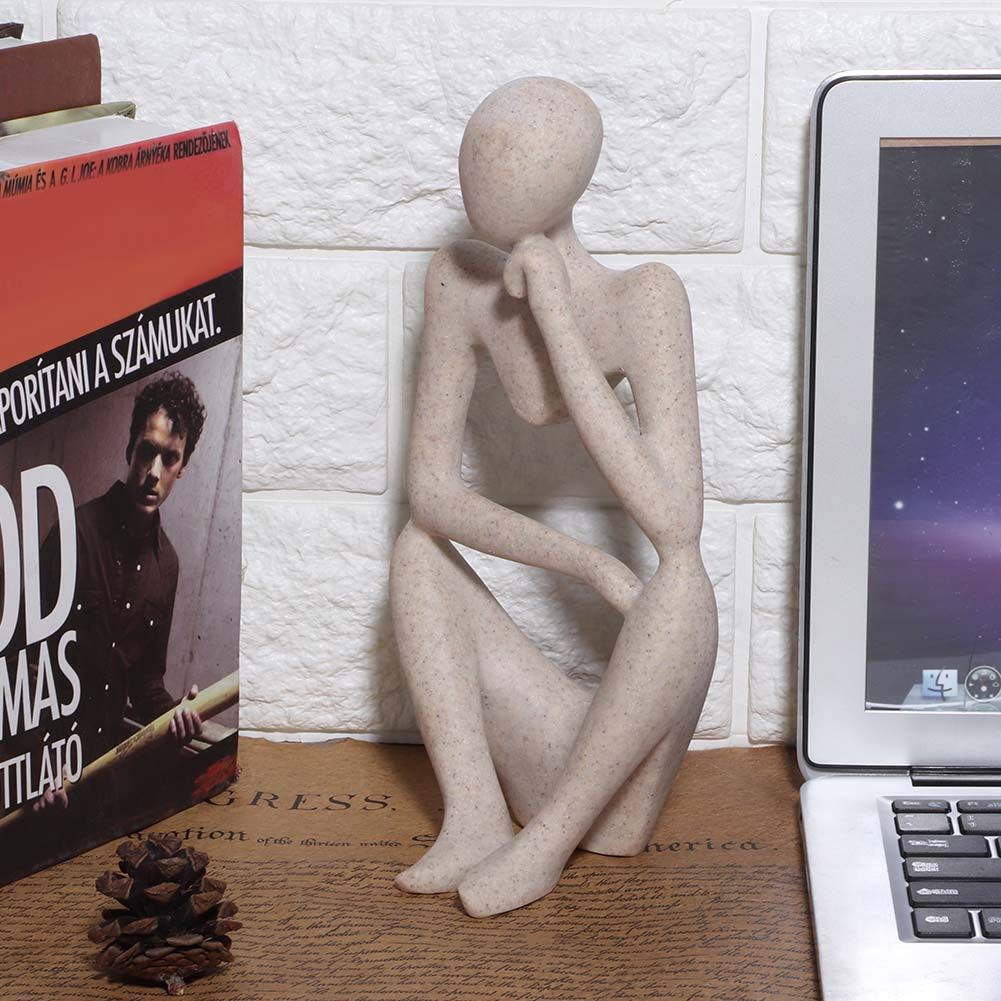 Thinking Figure Model Ornament Exquisite Hand Made Resin Figurines Craft Gift view 4