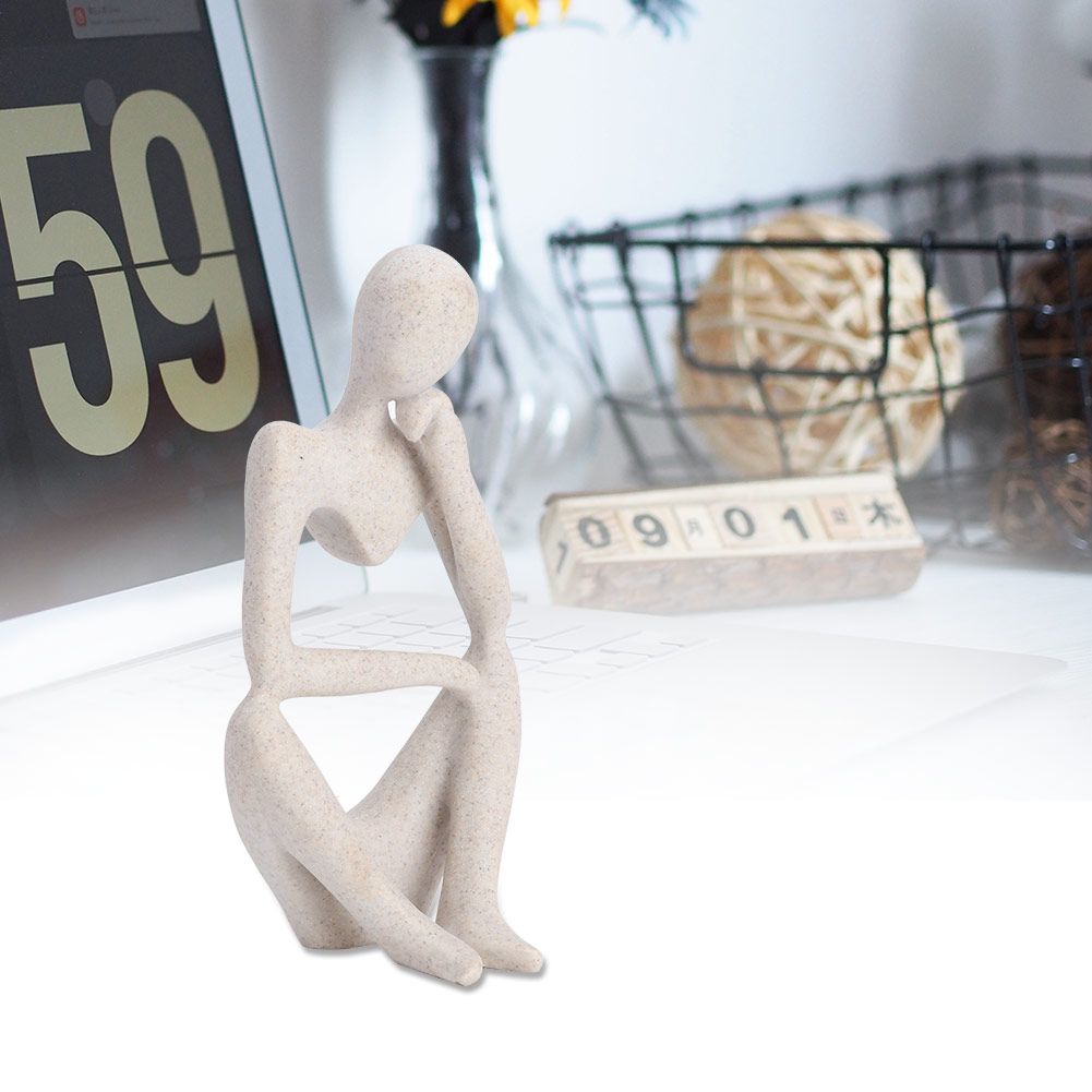 Thinking Figure Model Ornament Exquisite Hand Made Resin Figurines Craft Gift view 6