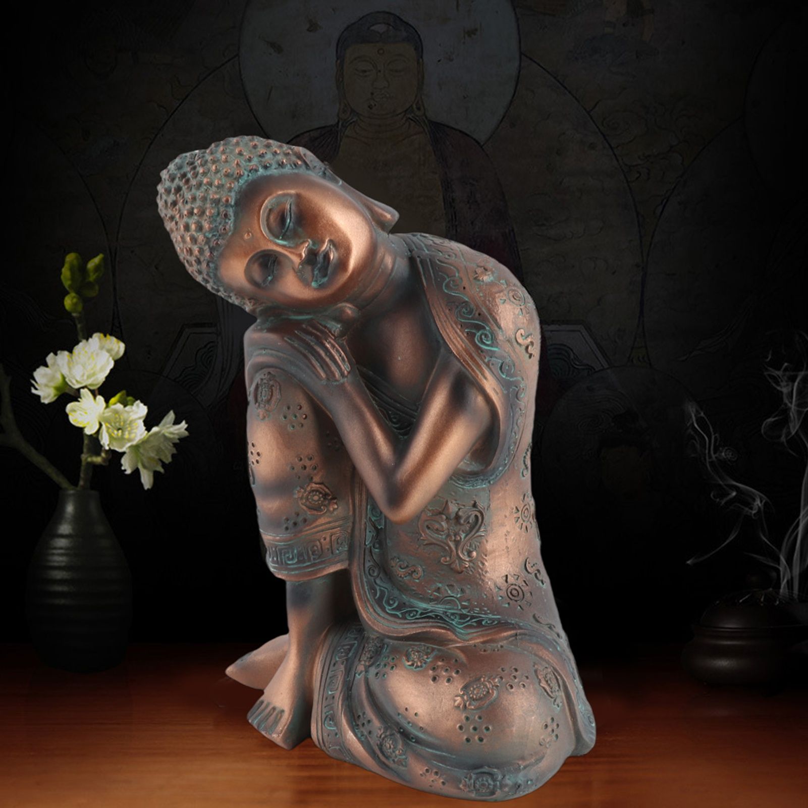 Southeast Asian Style Buddha Statues Decoration Decor for Living