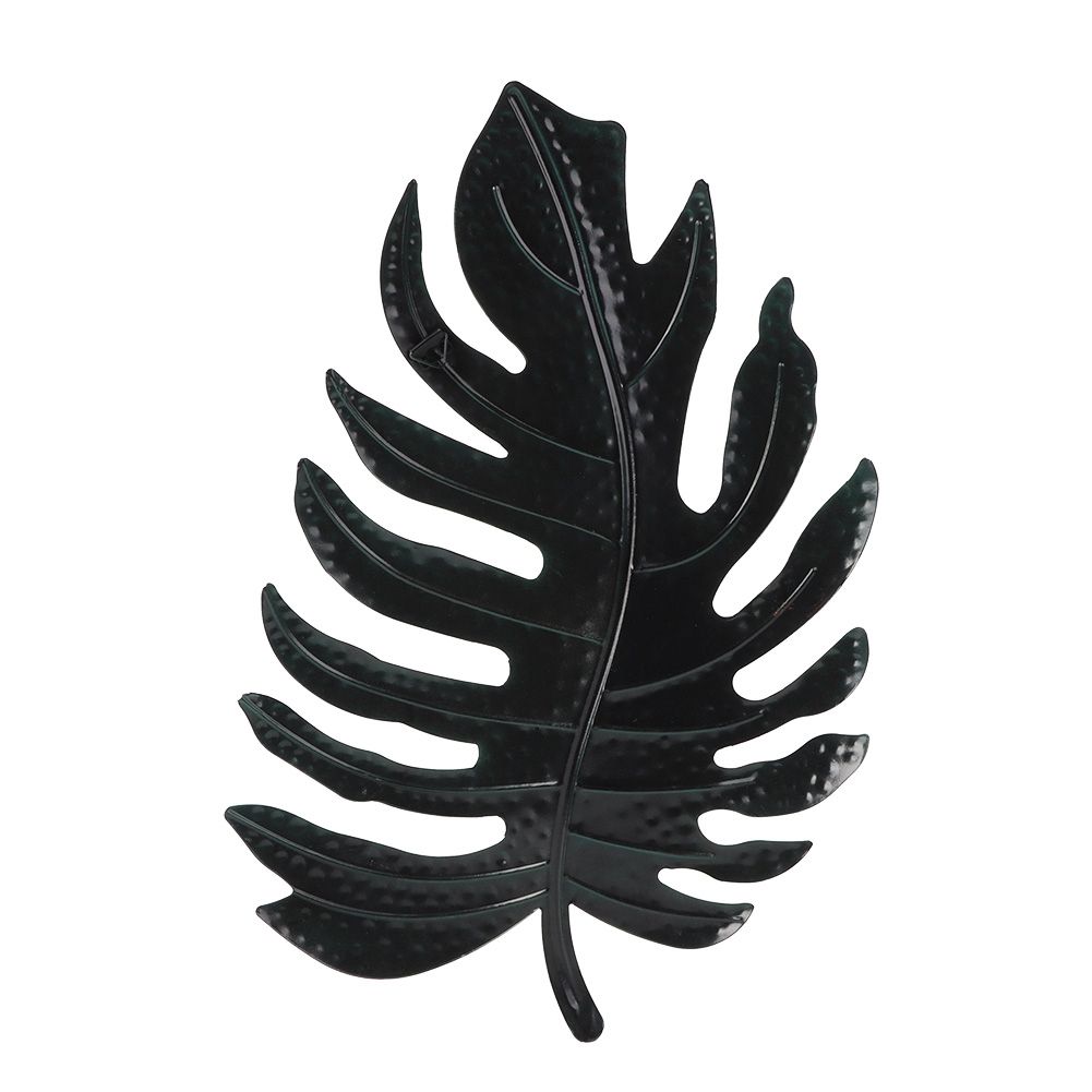 Wall Hanging Iron Simulated Blue Leaf Ornament Art Craft for Home Interior view 7