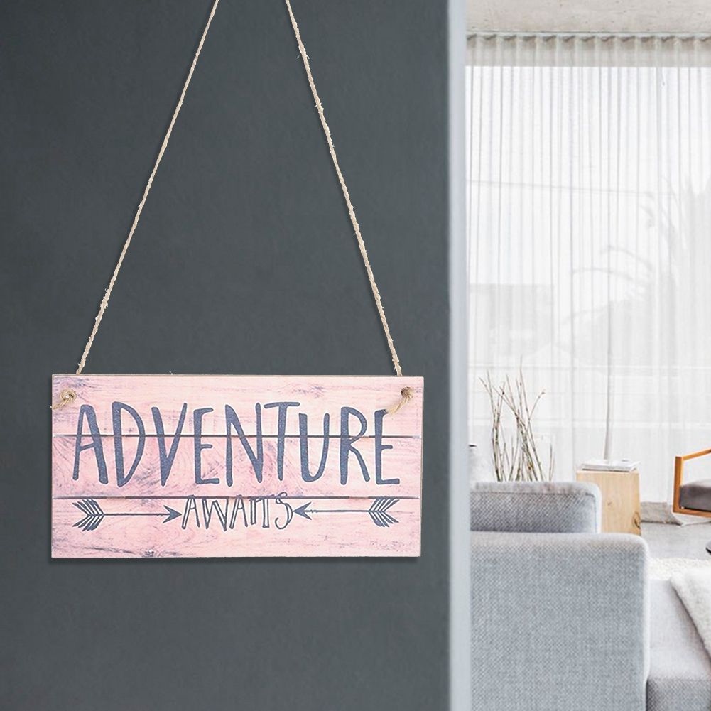 2Pcs Distinctive Style English Letter Pattern Stylish Hanging Board for Home view 4