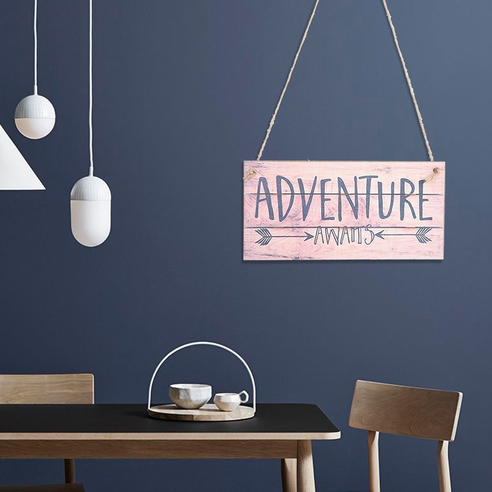 2Pcs Distinctive Style English Letter Pattern Stylish Hanging Board for Home view 5