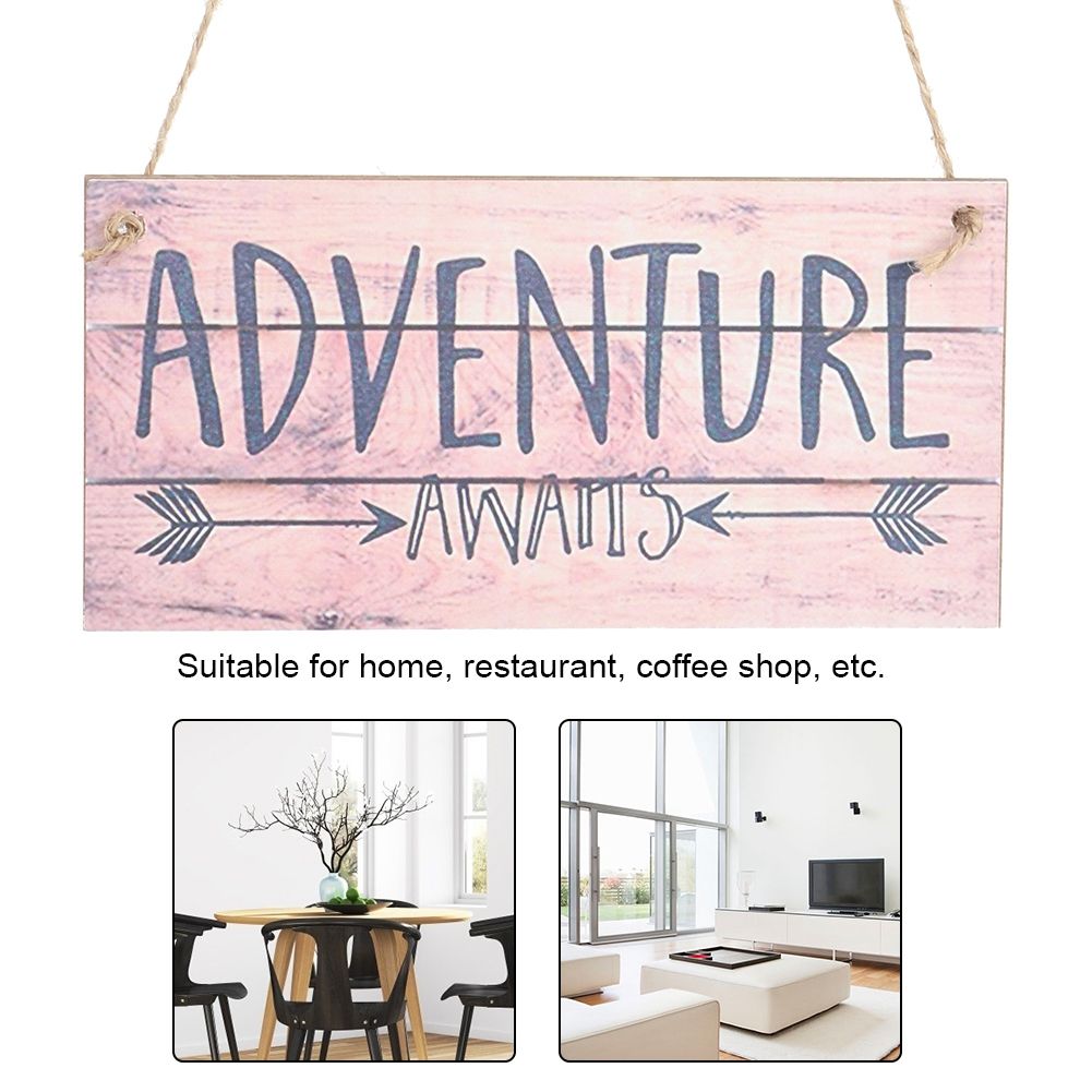2Pcs Distinctive Style English Letter Pattern Stylish Hanging Board for Home view 11