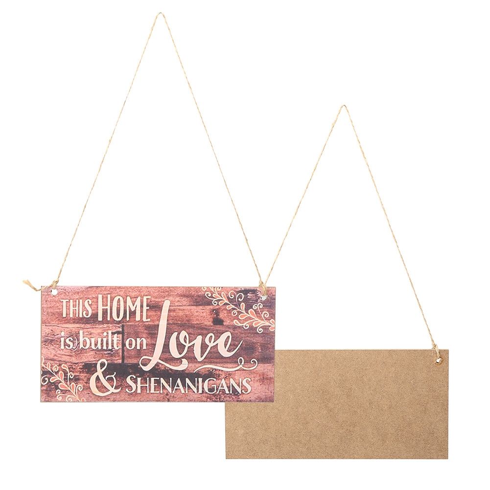 2pcs Wooden Hanging Plaque Welcome Hanging Board Door Window Wall DIY Decoration view 6