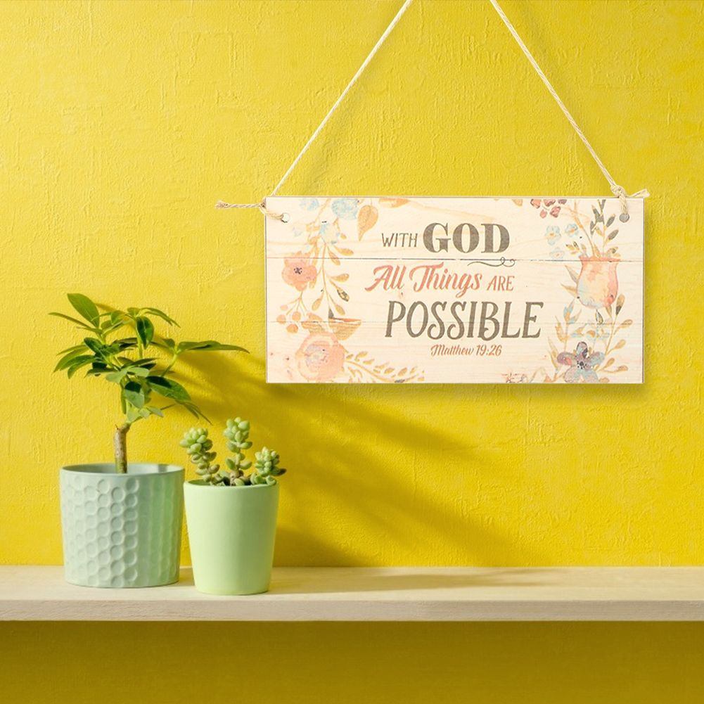 2Pcs Innovative Wooden Gift Hanging Plaque Board Pendant for Shop Festive view 4