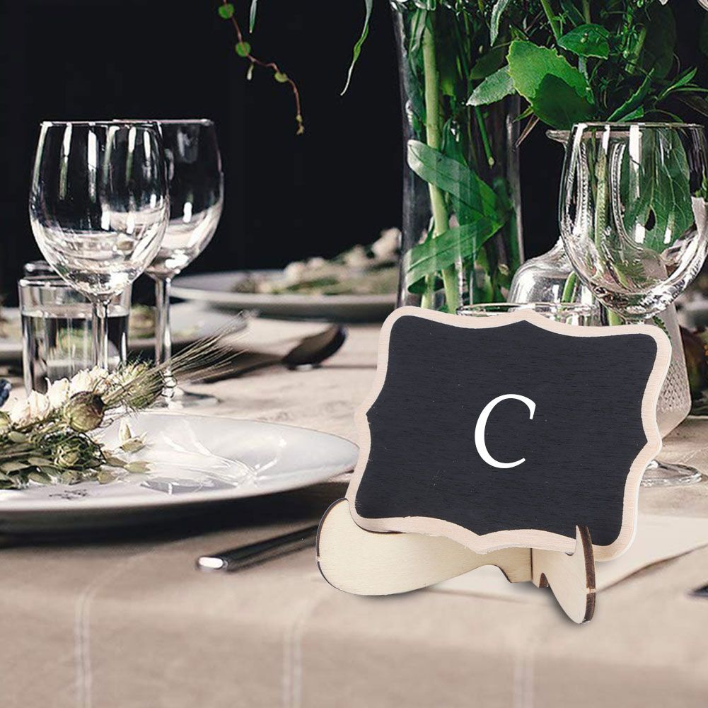 10pcs Mini Chalkboards Wooden Signs Blackboards Message Board for Wedding view 5