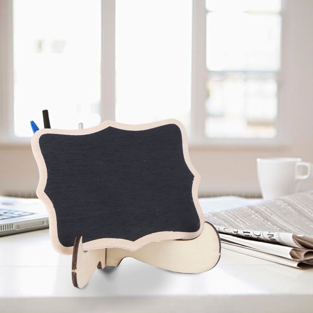 10pcs Mini Chalkboards Wooden Signs Blackboards Message Board for Wedding view 6