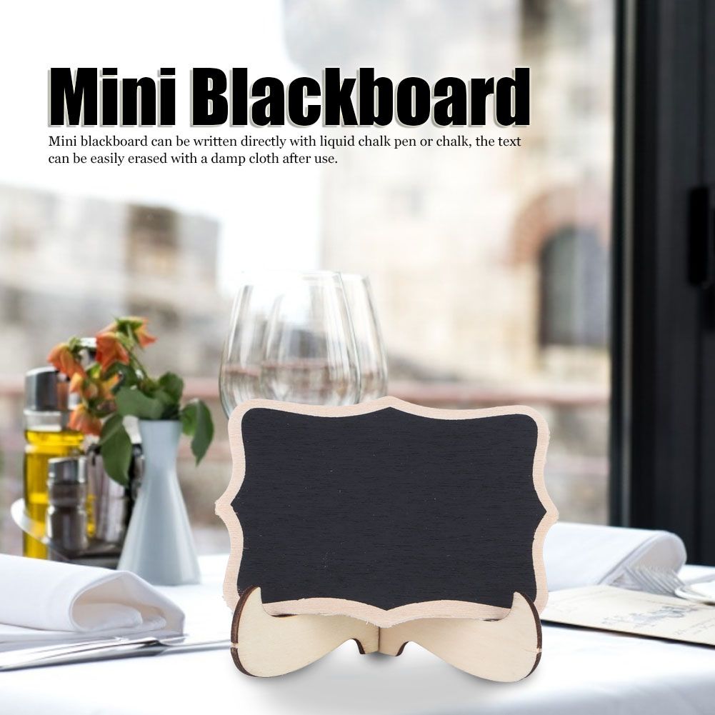 10pcs Mini Chalkboards Wooden Signs Blackboards Message Board for Wedding view 7