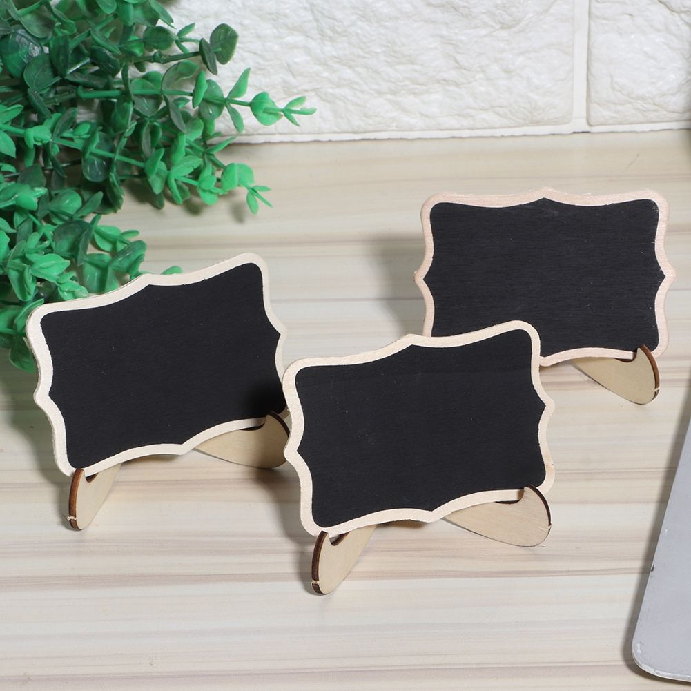 10pcs Mini Chalkboards Wooden Signs Blackboards Message Board for Wedding view 8