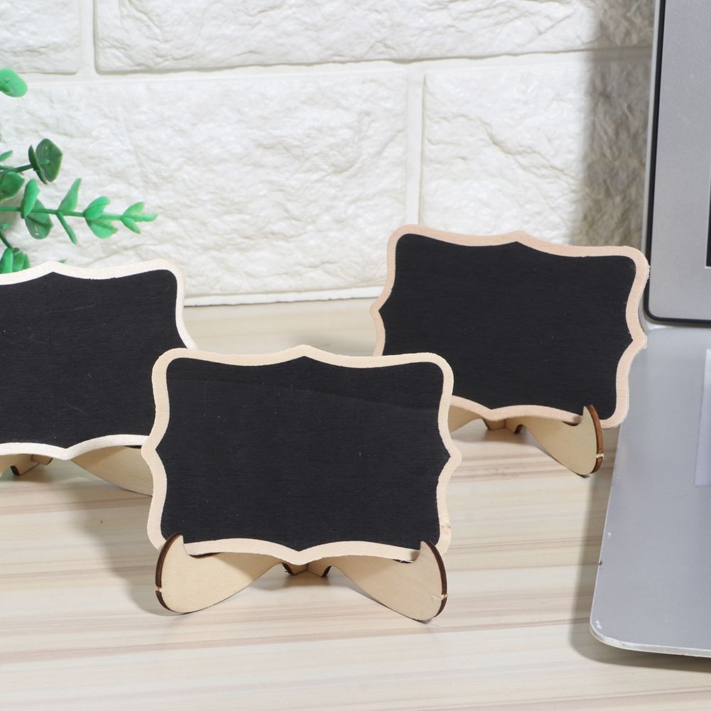 10pcs Mini Chalkboards Wooden Signs Blackboards Message Board for Wedding view 9