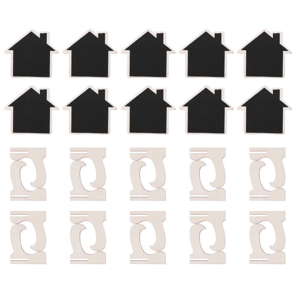 10Pcs Mini Wooden Display Blackboard Art Craft Desktop Message Board Wedding view 2