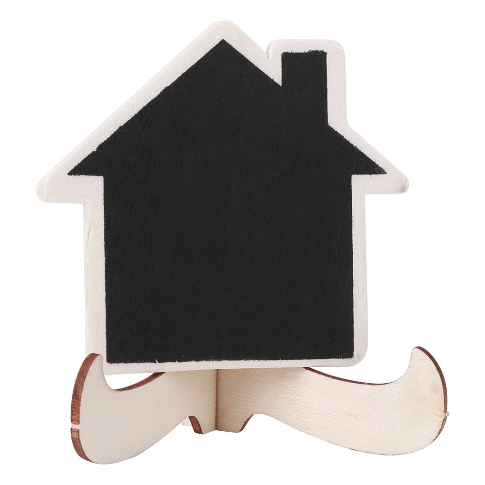 10Pcs Mini Wooden Display Blackboard Art Craft Desktop Message Board Wedding view 3