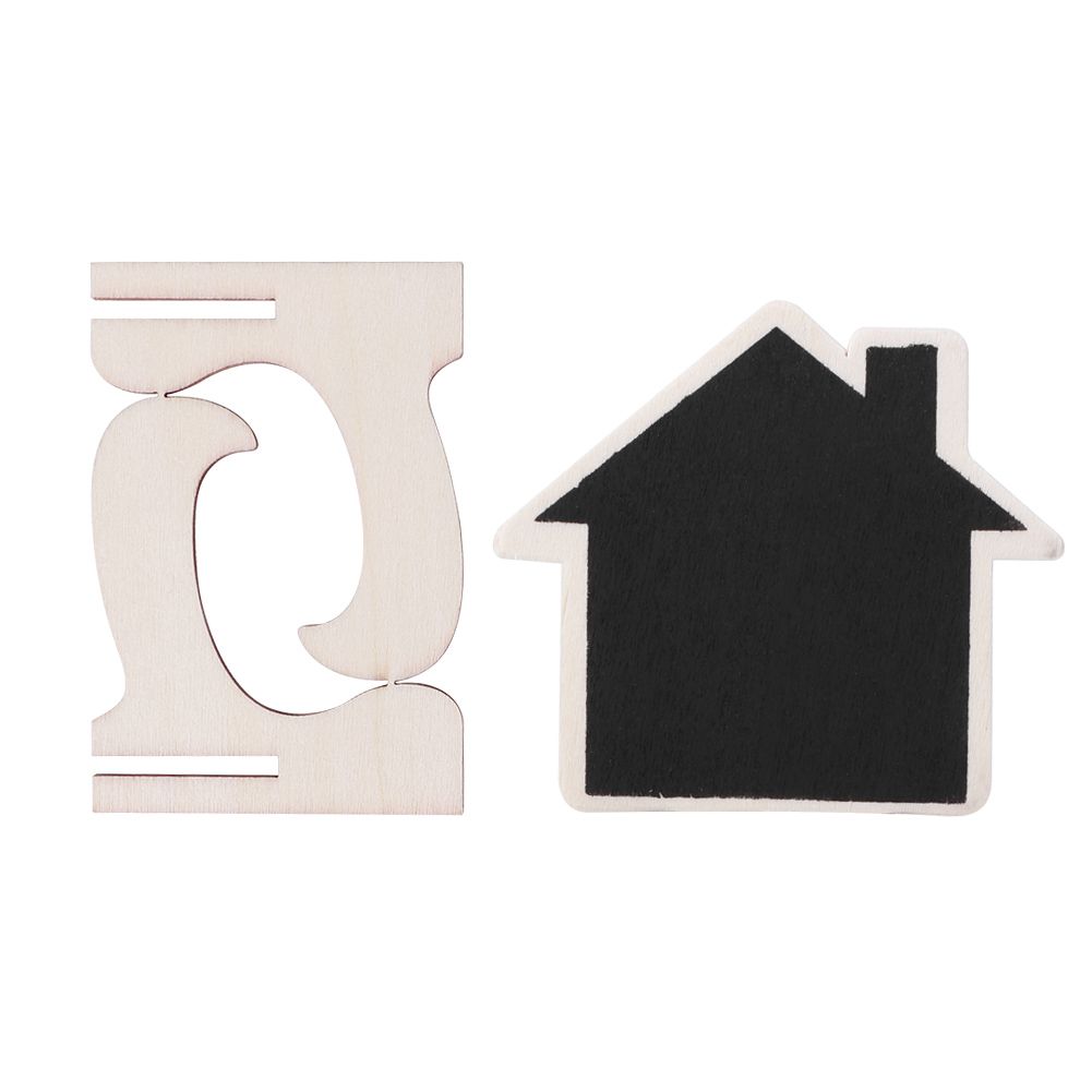 10Pcs Mini Wooden Display Blackboard Art Craft Desktop Message Board Wedding view 11