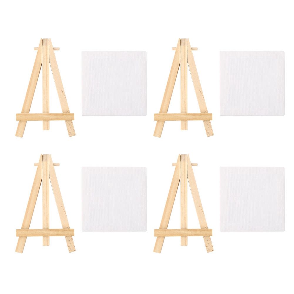 Mini Canvas Wood Easel Set for Art Painting Drawing Craft Wedding Home Decoration view 2