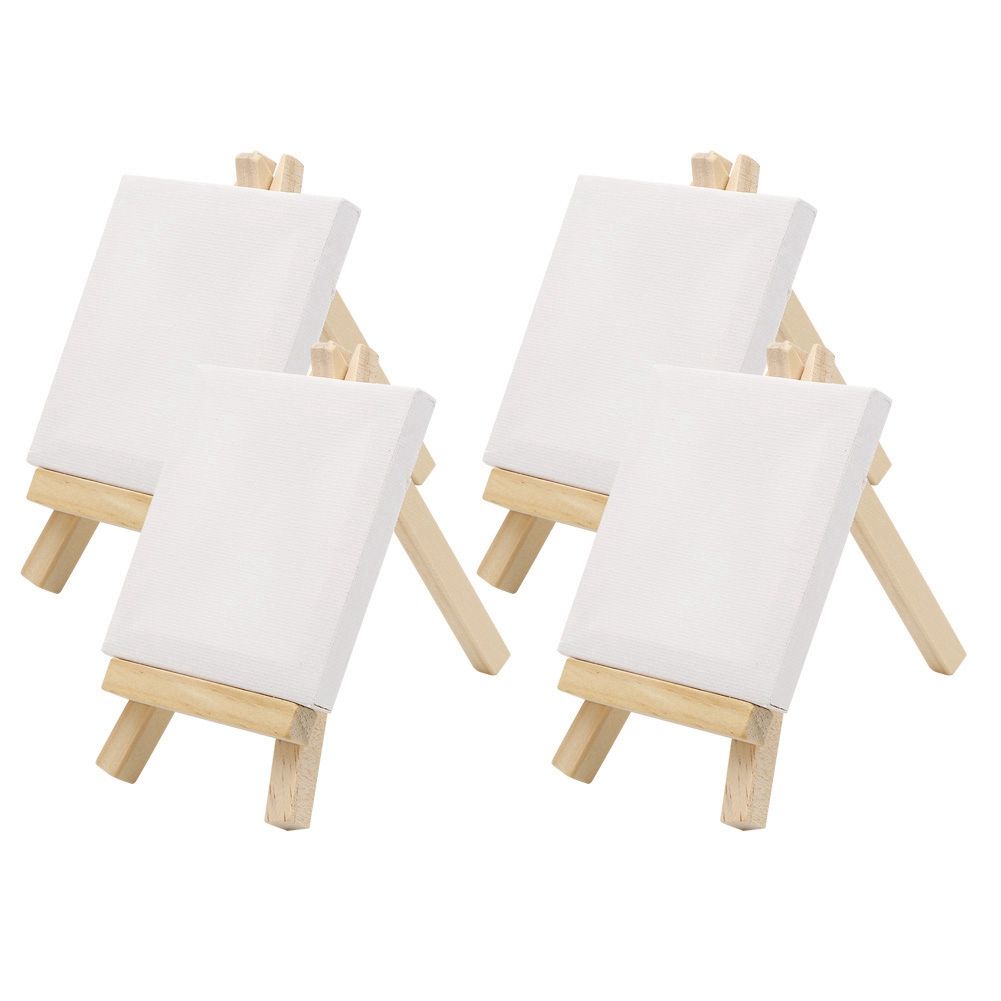 Mini Canvas Wood Easel Set for Art Painting Drawing Craft Wedding Home Decoration view 3