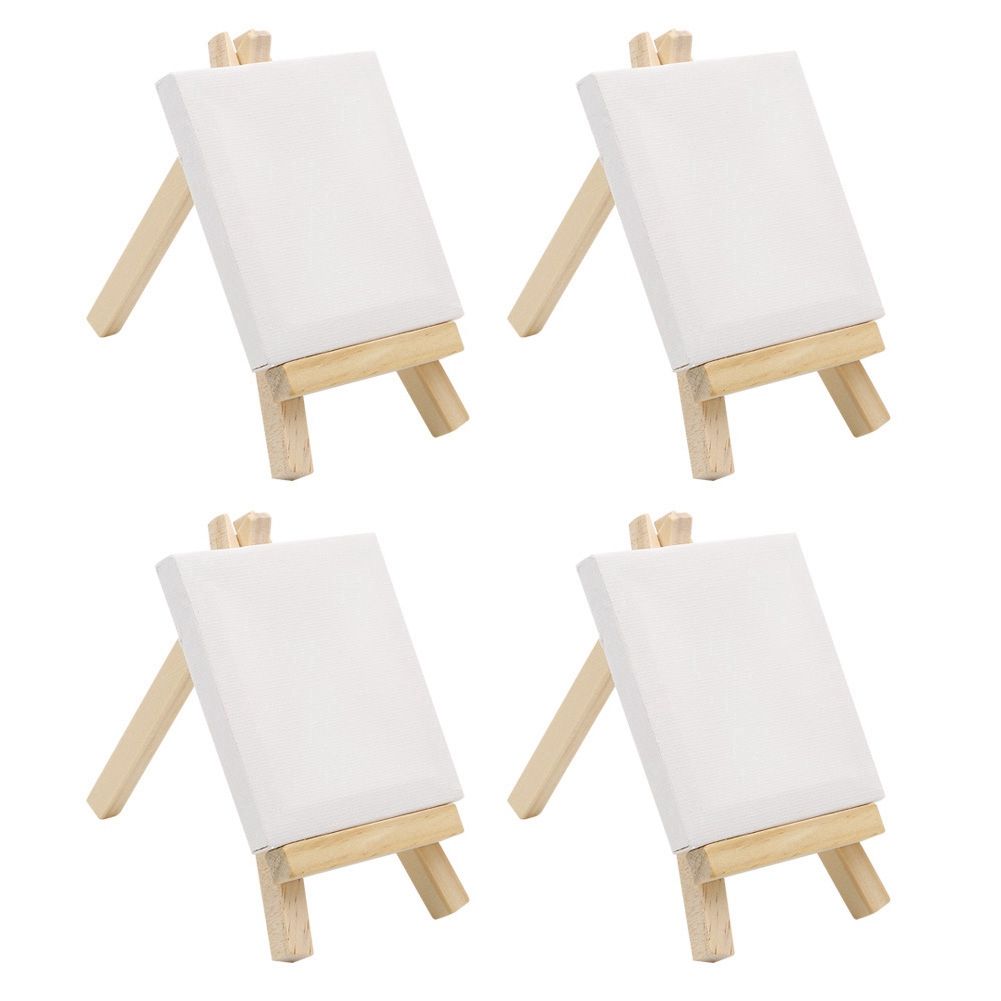 Mini Canvas Wood Easel Set for Art Painting Drawing Craft Wedding Home Decoration view 4