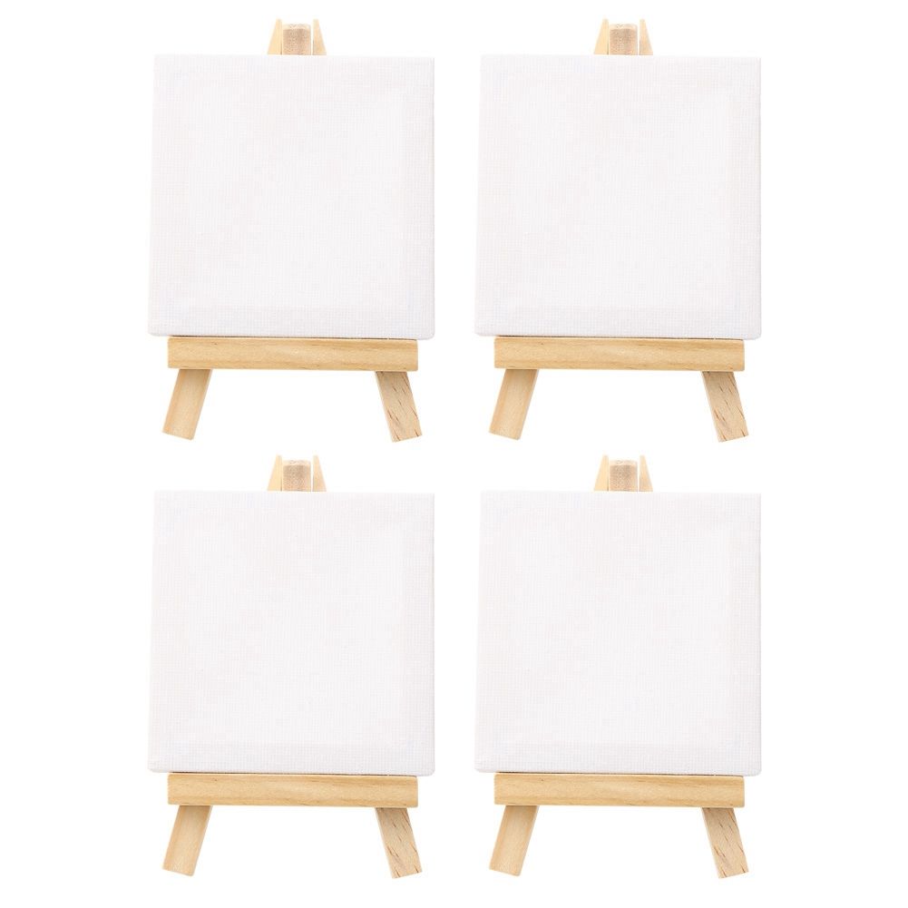 Mini Canvas Wood Easel Set for Art Painting Drawing Craft Wedding Home Decoration view 5