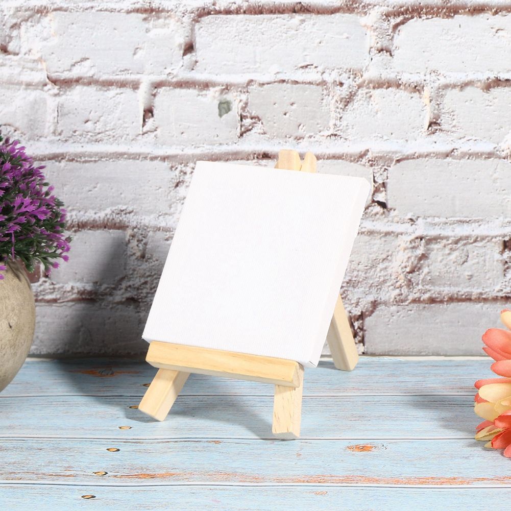 Mini Canvas Wood Easel Set for Art Painting Drawing Craft Wedding Home Decoration view 8