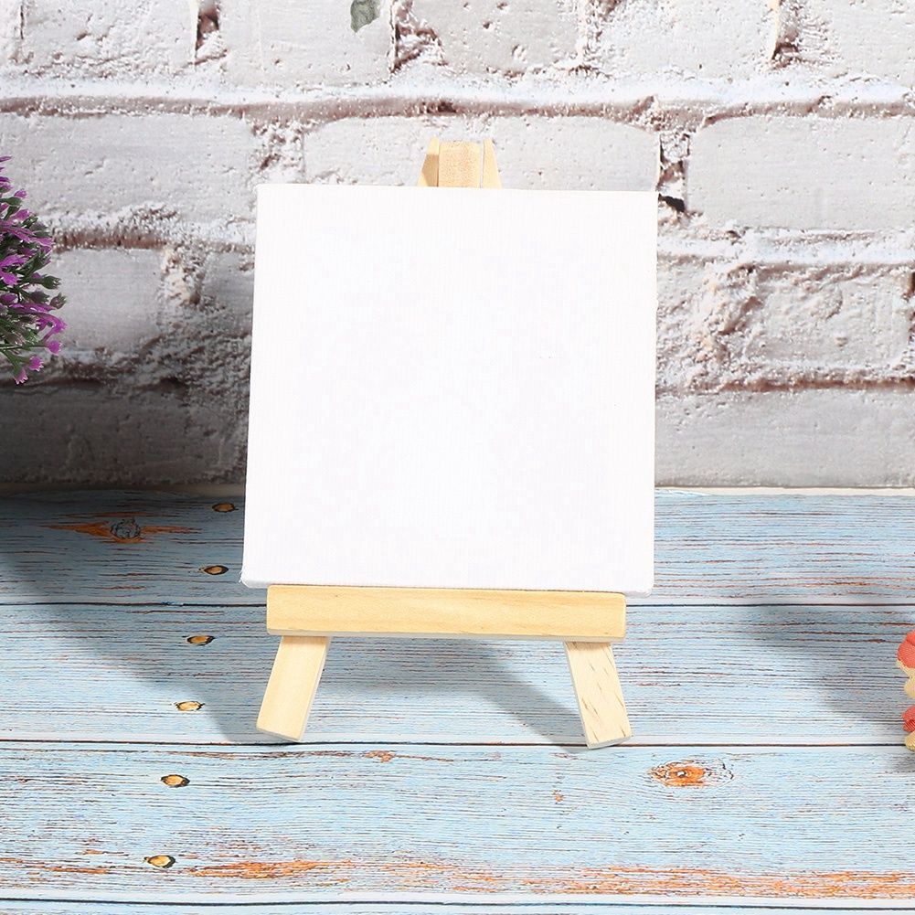 Mini Canvas Wood Easel Set for Art Painting Drawing Craft Wedding Home Decoration view 9