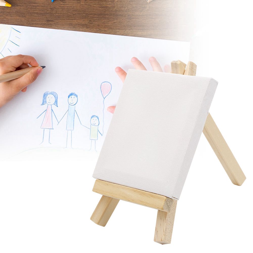 Mini Canvas Wood Easel Set for Art Painting Drawing Craft Wedding Home Decoration view 10