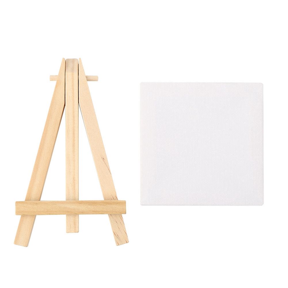 Mini Canvas Wood Easel Set for Art Painting Drawing Craft Wedding Home Decoration view 12