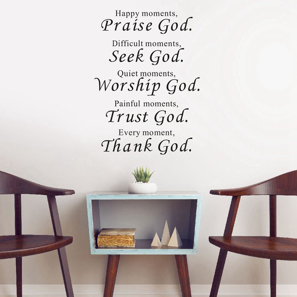 4Pcs Distinctive English Letter Style Wall Sticker Decal for Home Bedroom view 3