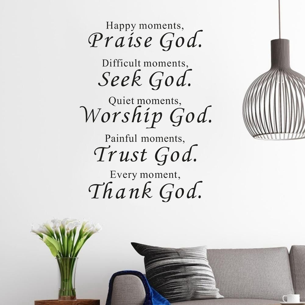 4Pcs Distinctive English Letter Style Wall Sticker Decal for Home Bedroom view 5